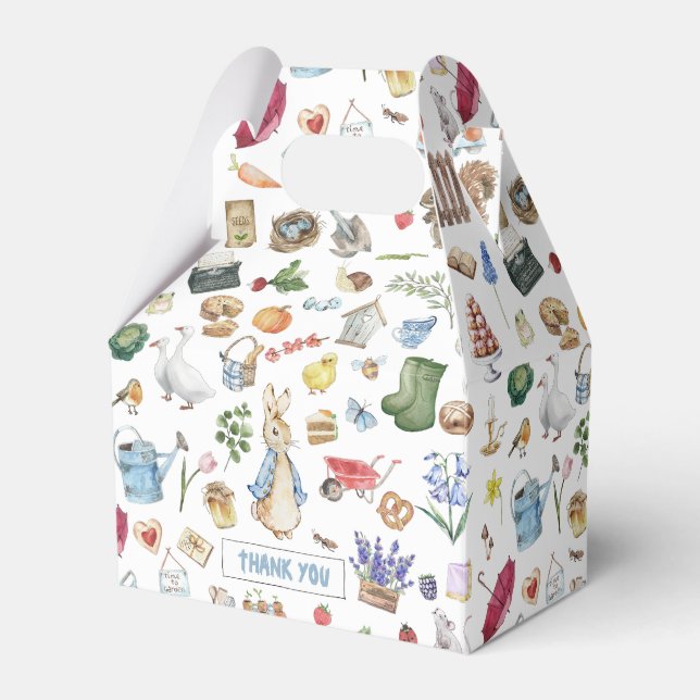 Personalized Peter the Rabbit Birthday Favor Box (Front Side)