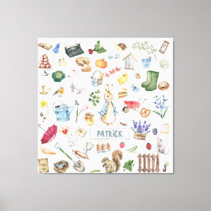 personalized peter the rabbit canvas print