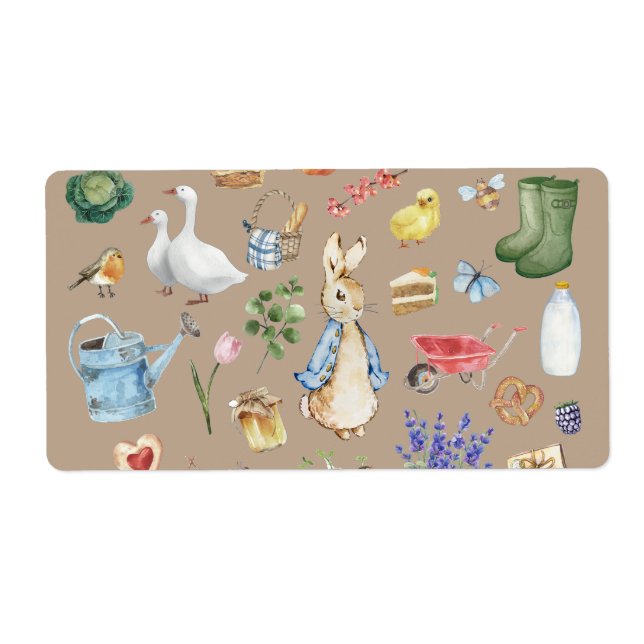 personalized peter the rabbit label (Front)