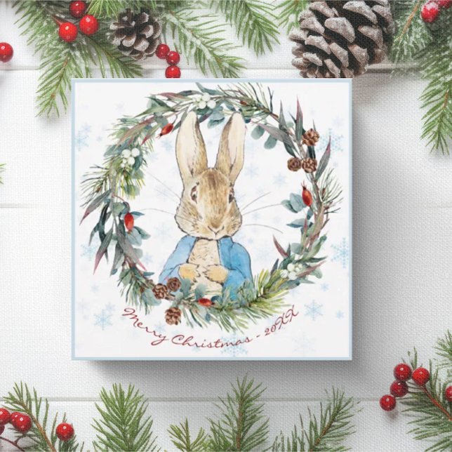 Personalized Peter the Rabbit Photo Holiday Card (Creator Uploaded)