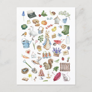 personalized peter the rabbit postcard