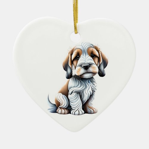 Personalized Petit Basset Griffon Venden Puppy Ceramic Ornament