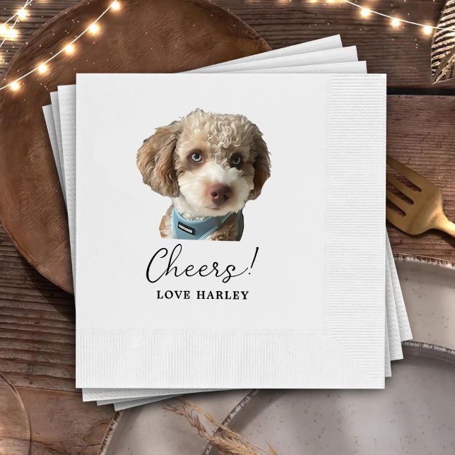 Personalized Pets Custom Hand Drawing Wedding  Napkins (Creator Uploaded)