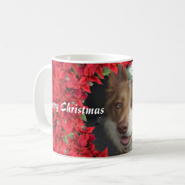 Personalized Pet's Photo Christmas Coffee Mug (Front Left)
