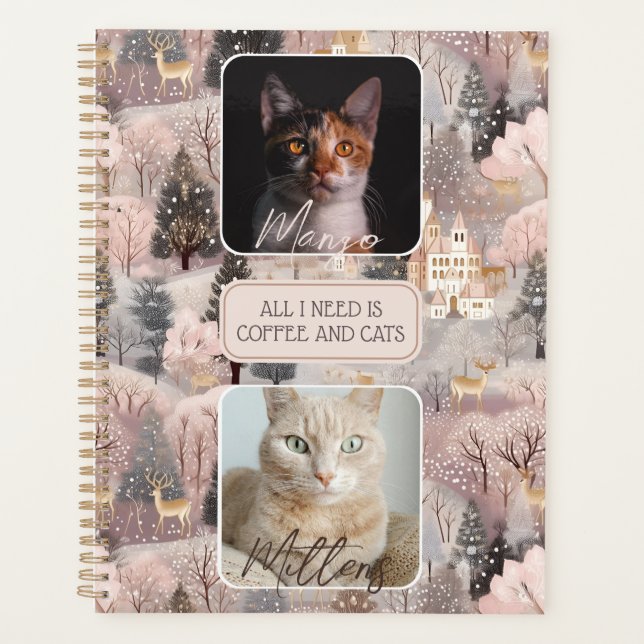 Personalized Pets Photo Collage Christmas Planner (Front)