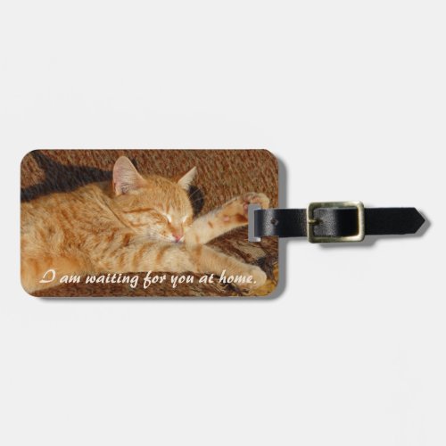 Personalized pets photo luggage tag