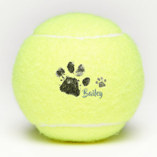 Personalized Pet's Tennis Ball with Paw Prints