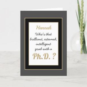 Personalized Ph.D. Congratulations card