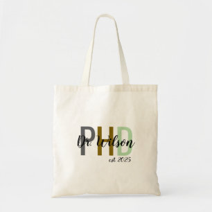 Personalized Ph.d Graduation Tote Bag, Custom Doct Bag