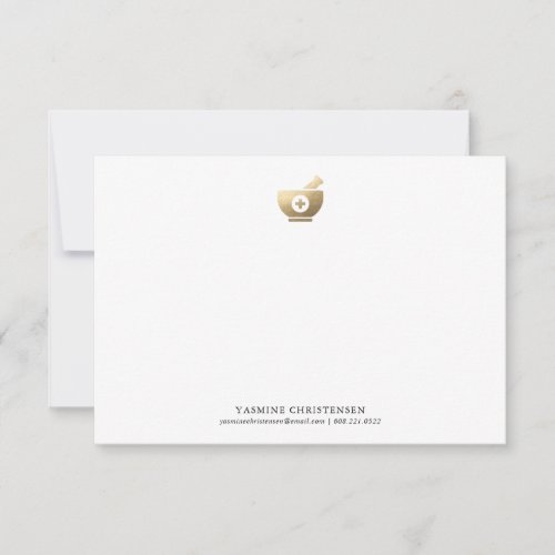 Personalized Pharmacist Flat Note Card