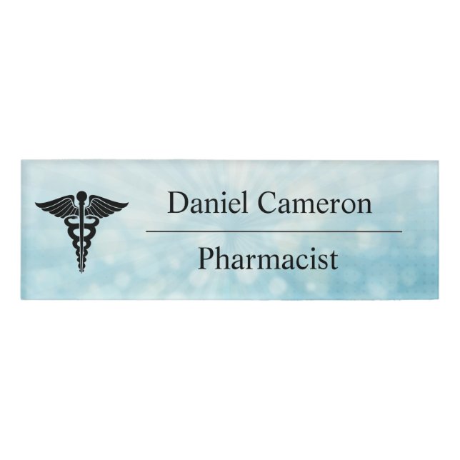 Personalized Pharmacist Name Tag (Front)
