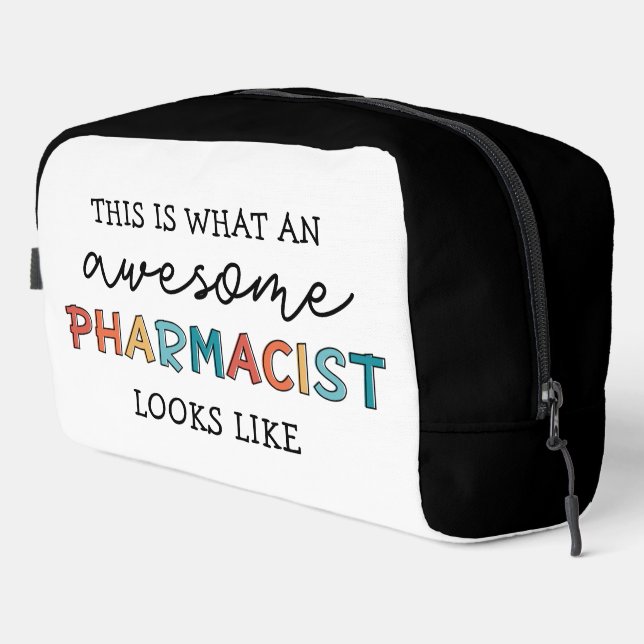 Personalized Pharmacist Retro Awesome Pharmacist Dopp Kit (Right Corner)