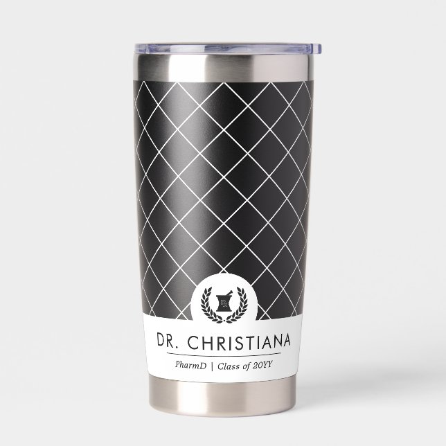 Personalized Pharmacy School Graduation PharmD Insulated Tumbler (Left)