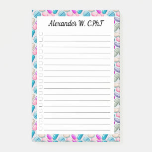 Personalized Pharmacy Tech Check List Post It Post-it Notes