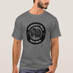 Personalized Pharmacy Tech Papa Bear Dad T-Shirt