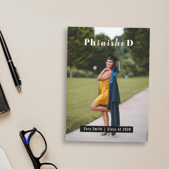 Personalized PhD Graduation Photo congrats Card (Creator Uploaded)