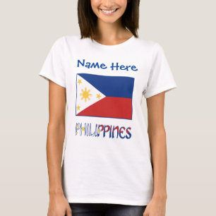 Personalized Philippines Flag Heritage Women's T-Shirt