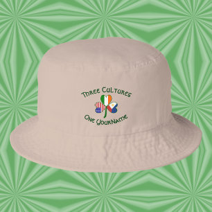 Personalized Philippines Ireland USA Flag Shamrock Bucket Hat