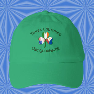 Personalized Philippines Ireland USA Flag Shamrock Hat