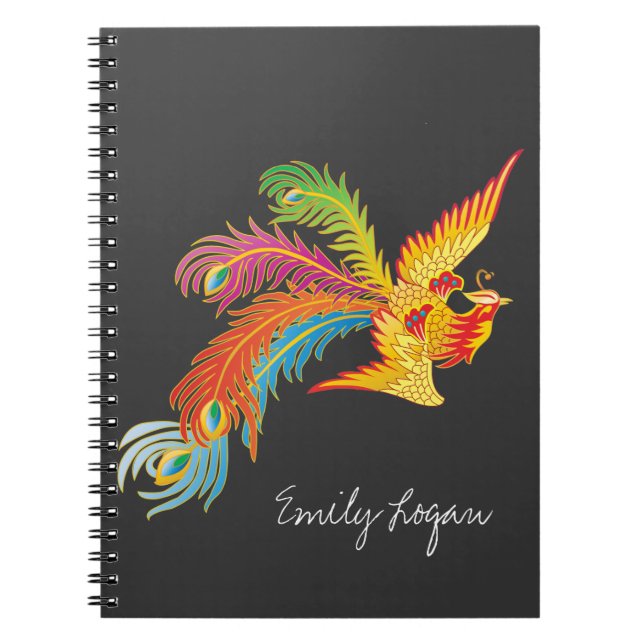 Personalized Phoenix Design Notebook (Front)