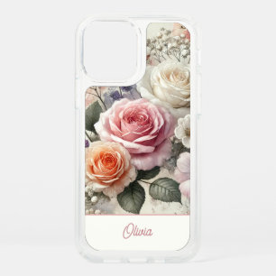 Personalized Phone Case Pink Watercolor Floral