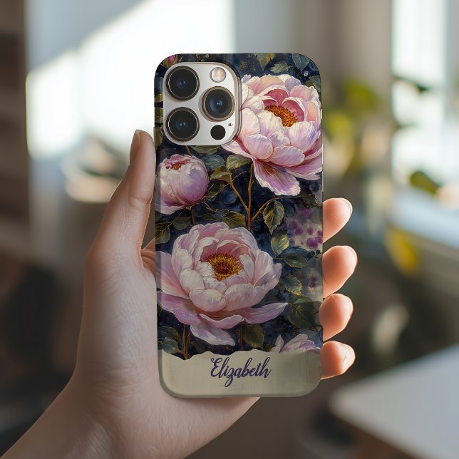 Personalized Phone Case Vintage Pink Peonies  (Creator Uploaded)