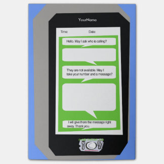 Personalized Phone Message Pad on Post It Note