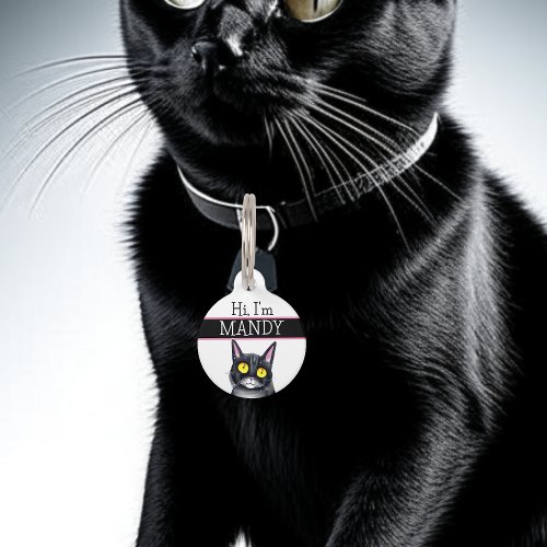 Personalized Phone Number and Address Cat Pet ID Tag