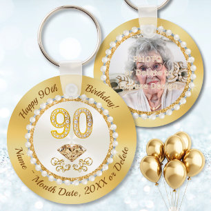 Personalized Photo, 90th Birthday Souvenirs Ideas, Keychain