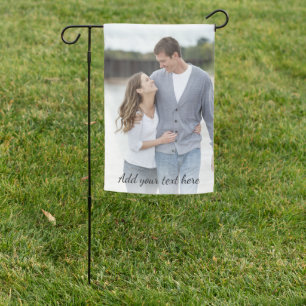 Personalized Photo Add Your Text Garden Flag