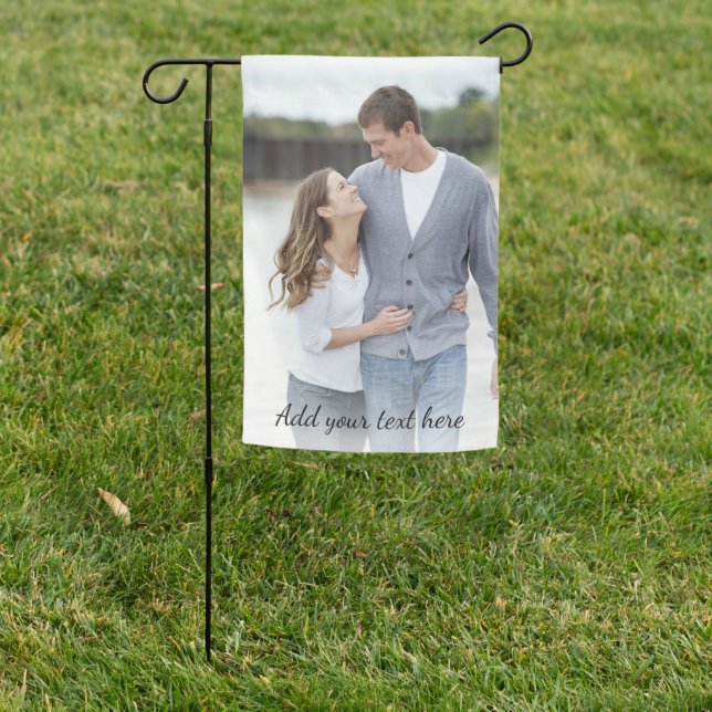 Personalized Photo Add Your Text Garden Flag (In SItu)