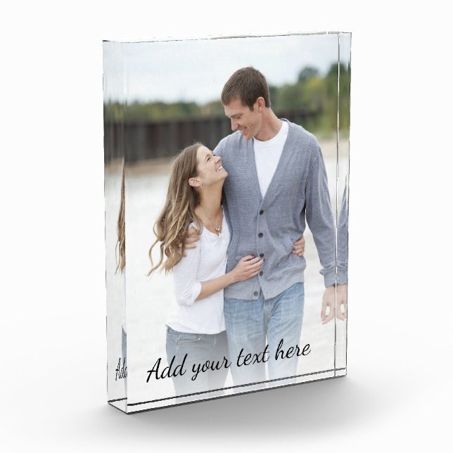 Personalized Photo Add Your Text Photo Block (Left)