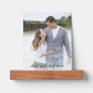 Personalized Photo Add Your Text Photo Block Picture Ledge