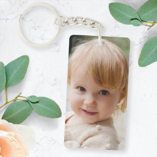 Personalized Photo   Adorable Family 2 Picture Keychain