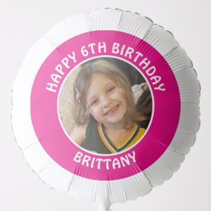 Personalized Photo, Age and Name Birthday Party Balloon