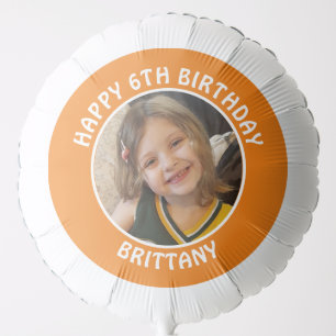 Personalized Photo, Age and Name Birthday Party Balloon