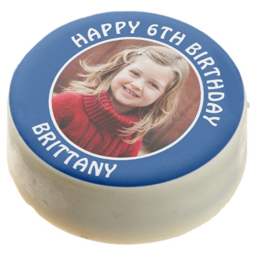 Personalized Photo Age and Name Birthday Party Chocolate Covered Oreo