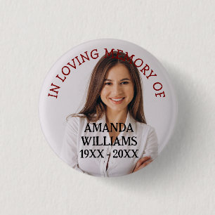 Personalized Photo age memorial Button