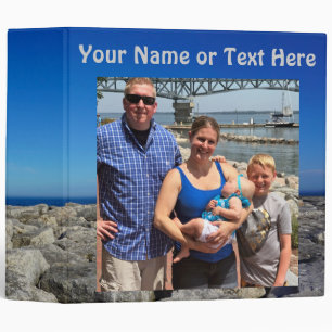 Personalized Photo Album Binder, Your TEXT,  PHOTO Binder