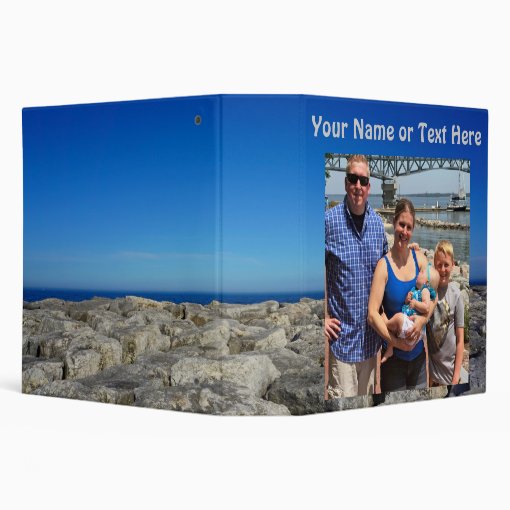 Personalized Photo Album Binder, Your TEXT, PHOTO Binder Zazzle