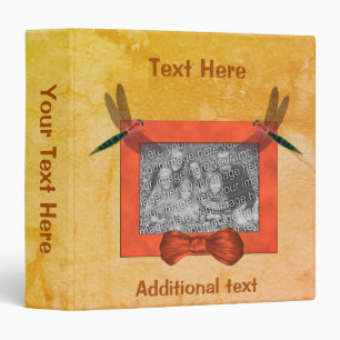 Personalized Photo Album Memory Book Dragonflies 3 Ring Binder