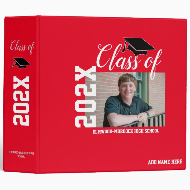 Personalized Photo Album Senior Class 2021 3 Ring Binder (Front/Spine)