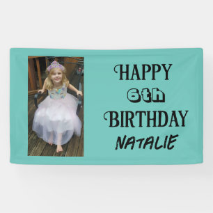 Personalized Photo and Age Happy Birthday Banner