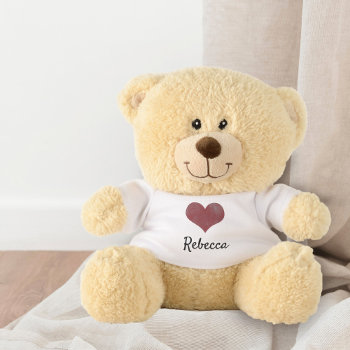 Personalized Photo And Child Name Text Teddy Bear by SleekMinimalDesign at Zazzle