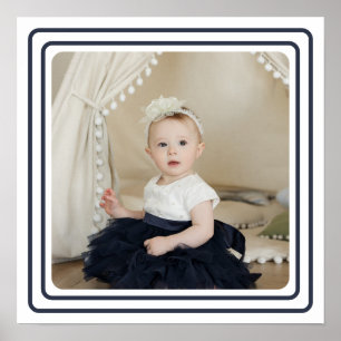 Personalized Photo and Color Border Poster