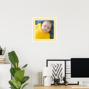 Personalized Photo and Color Border Poster