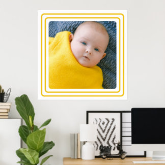 Personalized Photo and Color Border Poster