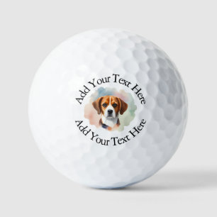Personalized photo and custom text golf balls