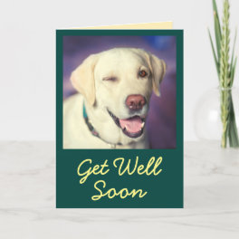 Personalized Photo and Encouragement Get Well Card