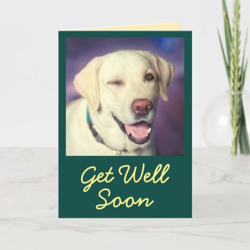 Personalized Photo and Encouragement Get Well  Card